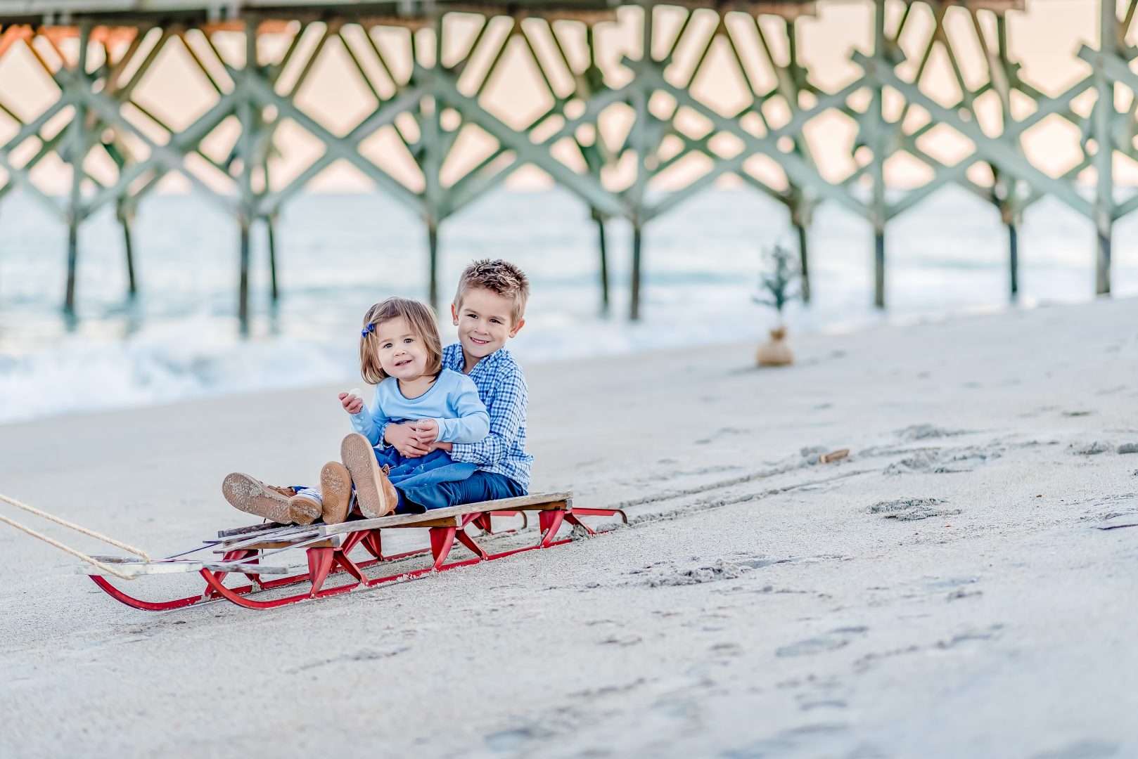 children on the beach